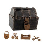 Maxbell Pirate Treasure Chest Decor Decorative Jewelry Box for Play Outdoor Birthday Copper