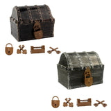 Maxbell Pirate Treasure Chest Decor Decorative Jewelry Box for Play Outdoor Birthday Copper