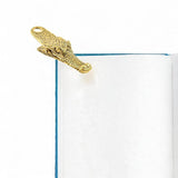 Maxbell Crocodile Shaped Paper Clip Vivid Binder Clip for Scrapbook Old Gold