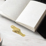 Maxbell Crocodile Shaped Paper Clip Vivid Binder Clip for Scrapbook Old Gold