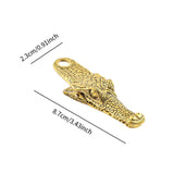 Maxbell Crocodile Shaped Paper Clip Vivid Binder Clip for Scrapbook Old Gold