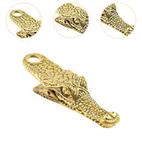 Maxbell Crocodile Shaped Paper Clip Vivid Binder Clip for Scrapbook Old Gold