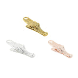 Maxbell Crocodile Shaped Paper Clip Vivid Binder Clip for Scrapbook Old Gold