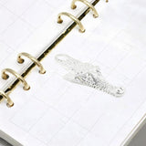 Maxbell Crocodile Shaped Paper Clip Vivid Binder Clip for Scrapbook Silver