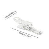 Maxbell Crocodile Shaped Paper Clip Vivid Binder Clip for Scrapbook Silver