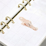 Maxbell Crocodile Shaped Paper Clip Vivid Binder Clip for Scrapbook Rose Gold