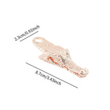 Maxbell Crocodile Shaped Paper Clip Vivid Binder Clip for Scrapbook Rose Gold