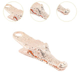 Maxbell Crocodile Shaped Paper Clip Vivid Binder Clip for Scrapbook Rose Gold