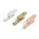 Maxbell Crocodile Shaped Paper Clip Vivid Binder Clip for Scrapbook Rose Gold