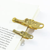 Maxbell Crocodile Shaped Paper Clip Vivid Binder Clip for Scrapbook Rose Gold