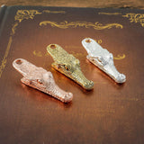 Maxbell Crocodile Shaped Paper Clip Vivid Binder Clip for Scrapbook Rose Gold