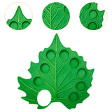Maxbell Green Leaf Shape Artist Palette for Art Classes with 8 Detachable Paint Cups