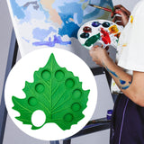 Maxbell Green Leaf Shape Artist Palette for Art Classes with 8 Detachable Paint Cups
