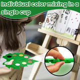 Maxbell Green Leaf Shape Artist Palette for Art Classes with 8 Detachable Paint Cups