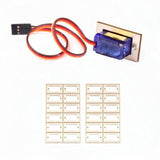 Maxbell 24 Pieces Servo Stand Replacement Replace Part DIY Accs Fitments RC Toy Wood