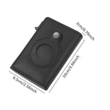 Maxbell Mens Wallet 3.94x2.56x0.79inch Practical Retro Design PU Leather Card Holder Black