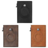 Maxbell Mens Wallet 3.94x2.56x0.79inch Practical Retro Design PU Leather Card Holder Black