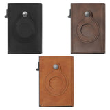 Maxbell Mens Wallet 3.94x2.56x0.79inch Practical Retro Design PU Leather Card Holder Black
