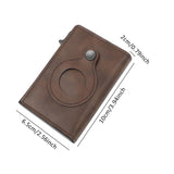 Maxbell Mens Wallet 3.94x2.56x0.79inch Practical Retro Design PU Leather Card Holder Brown
