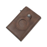 Maxbell Mens Wallet 3.94x2.56x0.79inch Practical Retro Design PU Leather Card Holder Brown