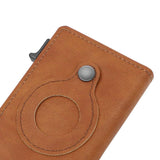 Maxbell Mens Wallet 3.94x2.56x0.79inch Practical Retro Design PU Leather Card Holder Khaki