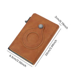 Maxbell Mens Wallet 3.94x2.56x0.79inch Practical Retro Design PU Leather Card Holder Khaki