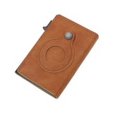 Maxbell Mens Wallet 3.94x2.56x0.79inch Practical Retro Design PU Leather Card Holder Khaki