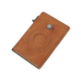 Maxbell Mens Wallet 3.94x2.56x0.79inch Practical Retro Design PU Leather Card Holder Khaki