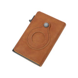Maxbell Mens Wallet 3.94x2.56x0.79inch Practical Retro Design PU Leather Card Holder Khaki