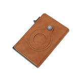 Maxbell Mens Wallet 3.94x2.56x0.79inch Practical Retro Design PU Leather Card Holder Khaki
