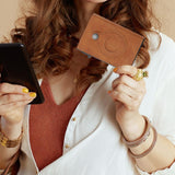 Maxbell Mens Wallet 3.94x2.56x0.79inch Practical Retro Design PU Leather Card Holder Khaki