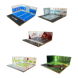 Maxbell 1/64 Scale Parking Lot Scene Display for Vehicle Scene Toy Diecast Car Model Style A