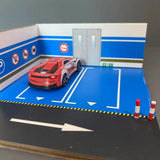 Maxbell 1/64 Scale Parking Lot Scene Display for Vehicle Scene Toy Diecast Car Model Style A