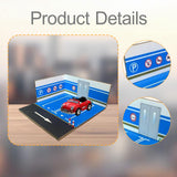Maxbell 1/64 Scale Parking Lot Scene Display for Vehicle Scene Toy Diecast Car Model Style A