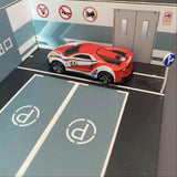 Maxbell 1/64 Scale Parking Lot Scene Display for Vehicle Scene Toy Diecast Car Model Style B