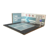 Maxbell 1/64 Scale Parking Lot Scene Display for Vehicle Scene Toy Diecast Car Model Style B