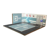 Maxbell 1/64 Scale Parking Lot Scene Display for Vehicle Scene Toy Diecast Car Model Style B