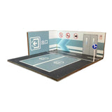 Maxbell 1/64 Scale Parking Lot Scene Display for Vehicle Scene Toy Diecast Car Model Style B