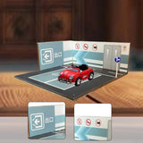 Maxbell 1/64 Scale Parking Lot Scene Display for Vehicle Scene Toy Diecast Car Model Style B