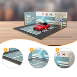 Maxbell 1/64 Scale Parking Lot Scene Display for Vehicle Scene Toy Diecast Car Model Style B