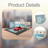 Maxbell 1/64 Scale Parking Lot Scene Display for Vehicle Scene Toy Diecast Car Model Style B
