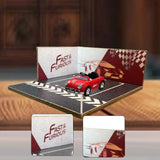 Maxbell 1/64 Scale Parking Lot Scene Display for Vehicle Scene Toy Diecast Car Model Style C