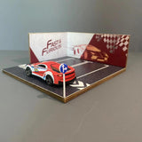 Maxbell 1/64 Scale Parking Lot Scene Display for Vehicle Scene Toy Diecast Car Model Style C