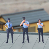 Maxbell 3 Pieces 1/64 Scale Figure Model Desk Decoration Diorama Train Architectural