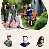 Maxbell 1/64 Miniature Figure Collections Dollhouse Accessories Mini People Figurine Man Green