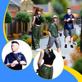 Maxbell 1/64 Miniature Figure Collections Dollhouse Accessories Mini People Figurine Man Green