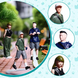 Maxbell 1/64 Miniature Figure Collections Dollhouse Accessories Mini People Figurine Man Green