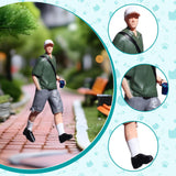 Maxbell 1/64 Miniature Figure Collections Dollhouse Accessories Mini People Figurine Man Green