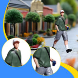 Maxbell 1/64 Miniature Figure Collections Dollhouse Accessories Mini People Figurine Man Green