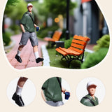 Maxbell 1/64 Miniature Figure Collections Dollhouse Accessories Mini People Figurine Man Green